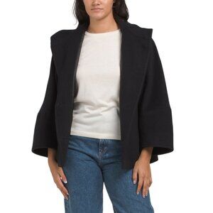 ICONS BY CINZIA ROCCA Black Wool Blend Short Coat